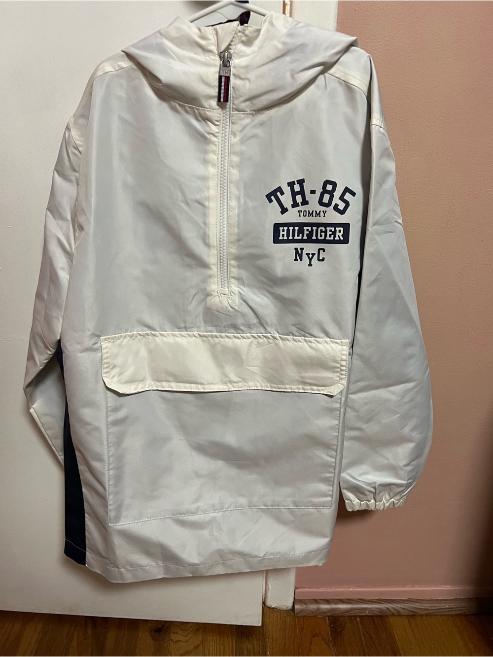 Tommy Hilfiger TH-85 White Pullover Anorak youth M (10-12)